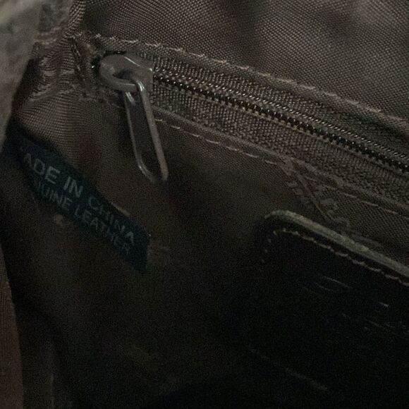 Vintage Fossil Dark Brown Leather Backpack Crossbody Bag Key Charm Boho Casual - Picture 15 of 15